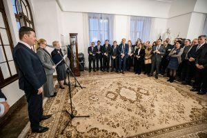 Speaker Tomio Okamura hosting the diplomatic corps (19 January 2026)